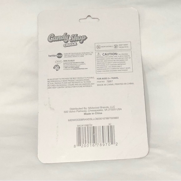 3 pieces Candy Shop Chalk Mania mess free hands outdoor fun. 3+ - Picture 2 of 2